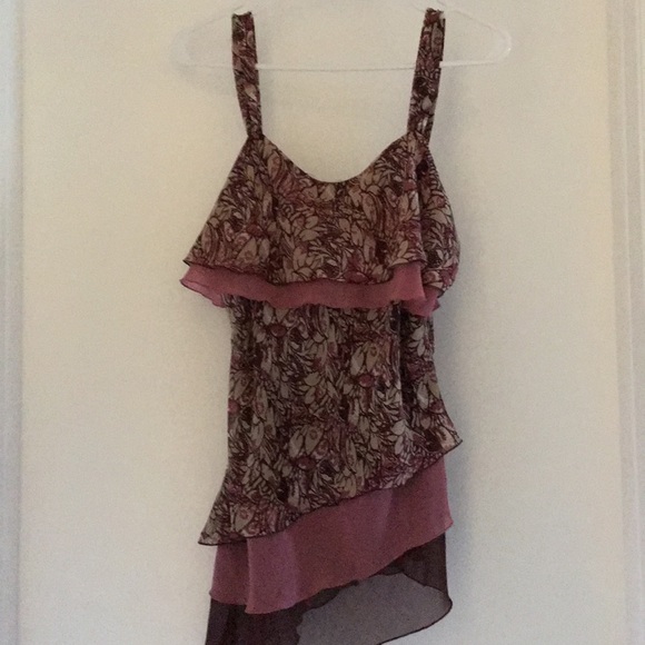 Blouse, beautiful light weight Browns and rose. - Picture 2 of 3